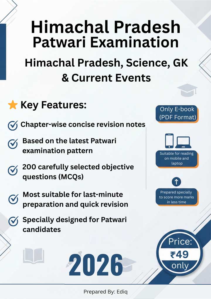 HP Patwari Exam 2026 Everyday Science Complete Preparation Book